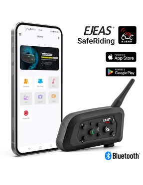 Мотогарнітура IP67 Bluetooth з інтеркомом на шолом EJEAS V6 Pro Plus