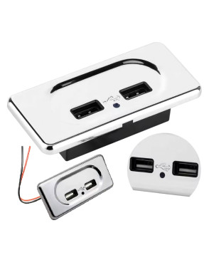 USB зарядка накладна 3.1А Під хром