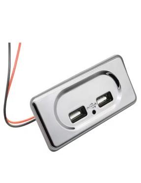 USB зарядка накладна 3.1А Під хром