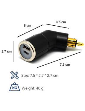 Мотозарядка Cliff Top 36W під роз'єм штекер BMW DIN Hella. USB+PD з підсвіткою