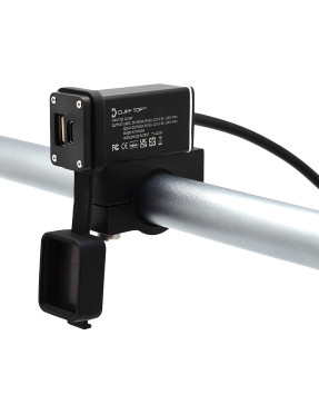 Металева Мото USB зарядка на кермо Cliff Top 36W QC 3.0 з Type-C