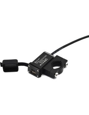 Металева Мото USB зарядка на кермо Cliff Top 36W QC 3.0 з Type-C