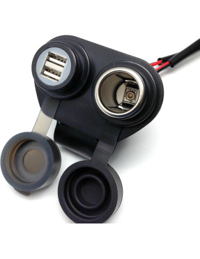 Мото розетка 12V + USB зарядка Cliff-Top. Магнітне вимкнення
