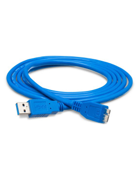 Кабель підключення USB-3.0 - micro-USB-type B синій 1 метр
