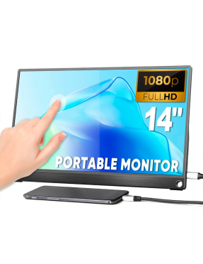 Портативний сенсорний монітор Sibolan 14" FullHD IPS Touchscreen з магнітним чохлом