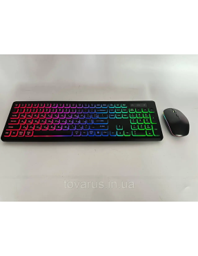 Бездротова клавіатура та миша з RGB-підсвіткою | Комплект 2в1