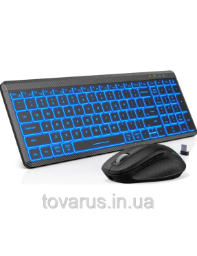 Бездротовий комплект JOMAA клавіатура + мишка з підсвіткою (Bluetooth/2.4GHz, сумісність 99%)