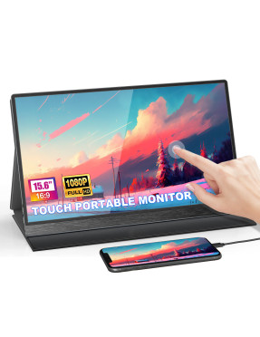 Портативний Сенсорний ультратонкий монітор Sibolan 15.6" FullHD IPS