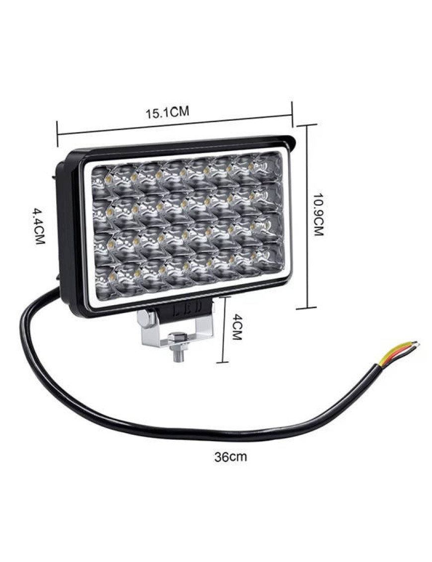 12-80V металева світлодіодна лампа фара для авто вантажівок мото IP68 32W 6500K