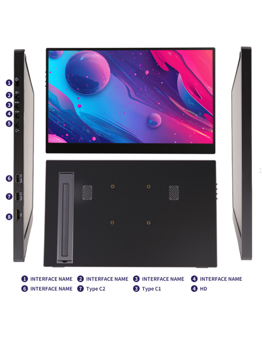 Бездротовий монітор Sibolan 15,6