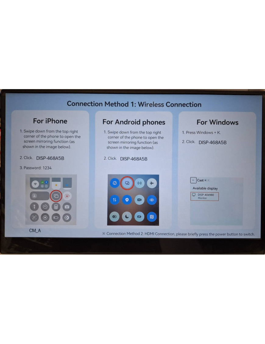 Бездротовий монітор Sibolan 15,6