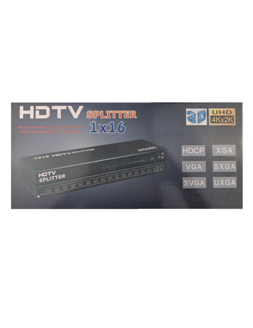 HDMI сплітер 1 в 16 порти Full HD 2K 4K 1080p