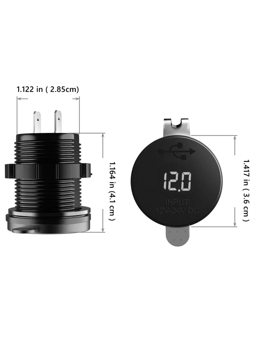 Адаптер USB зарядка QC 3.0 + PD Type-C 18W з вольтметром
