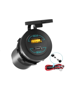 Адаптер USB зарядка QC 3.0 + QC 4.0 PD Type-C 60W