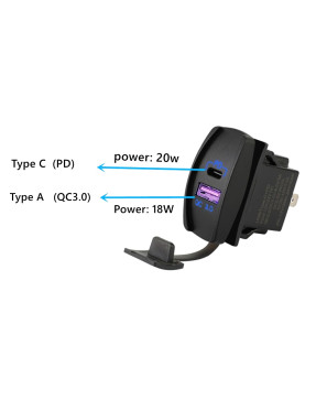 USB зарядка QC 3.0 + PD 20W у місце штатної заглушки
