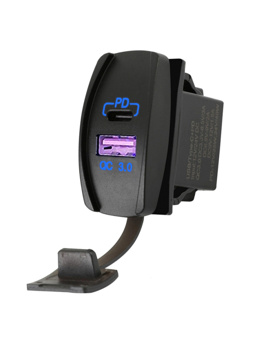 USB зарядка QC 3.0 + PD 20W у місце штатної заглушки