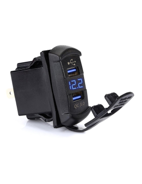 USB зарядка QC 3.0 з вольтметром в місце штатної заглушки
