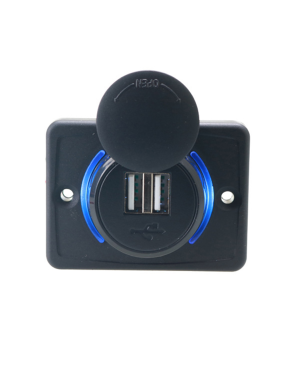 Накладна панель USB зарядка 3.1А blue