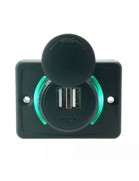 Накладна панель USB зарядка 3.1А green