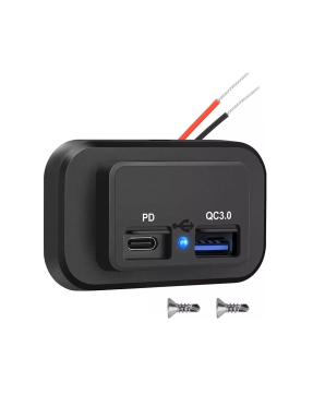 Накладна панель USB зарядка QC 3.0 + PD Type-C