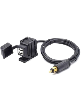USB зарядка 3.1А для мотоцикла під роз'єм BMW DIN Hella виносна