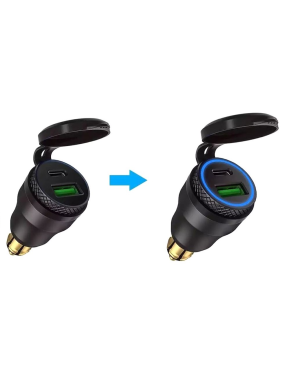 USB зарядка QC 3.0 + PD Type-C штекер роз'єм BMW DIN Hella