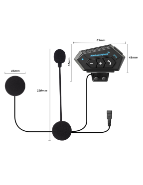Мотогарнітура Bluetooth на шолом BT12 500mAh IP67
